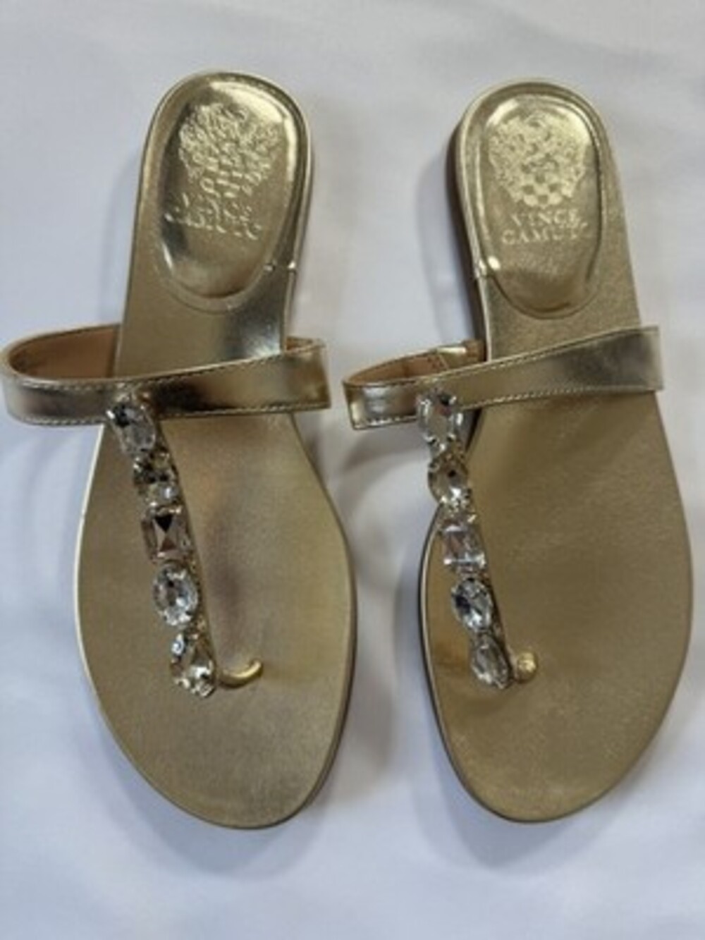 Vince Camuto Women's Eryntie Jeweled Sandal Gold